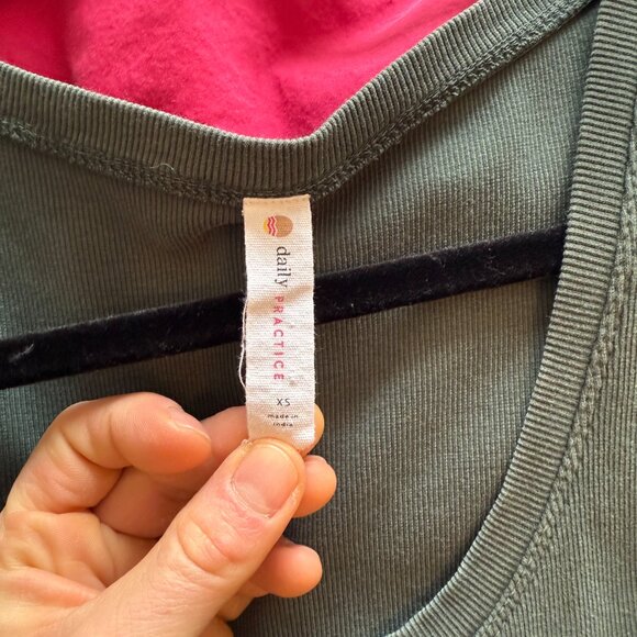 NWOT Daily Practice by Anthropologie Mini Bubble Hem Dress Dark Green Olive XS - Picture 5 of 5